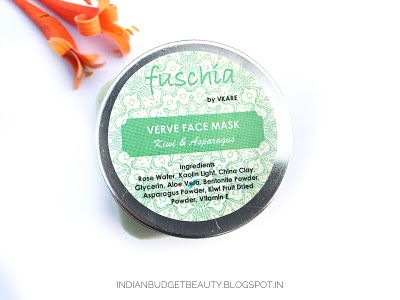 fuschia by vkare verve face mask review - Kiwi & Asparagus