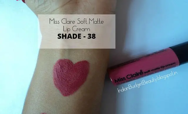 Miss Claire Soft Matte Lip Cream Swatches 38