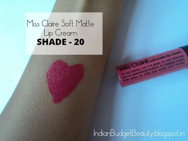 Miss Claire Soft Matte Lip Cream Swatches 20