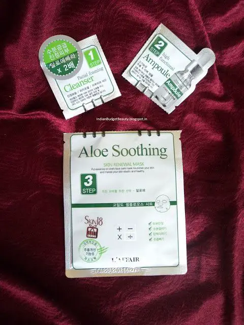 L'affair Aloe Soothing 3 Step Skin Renewal Mask Review