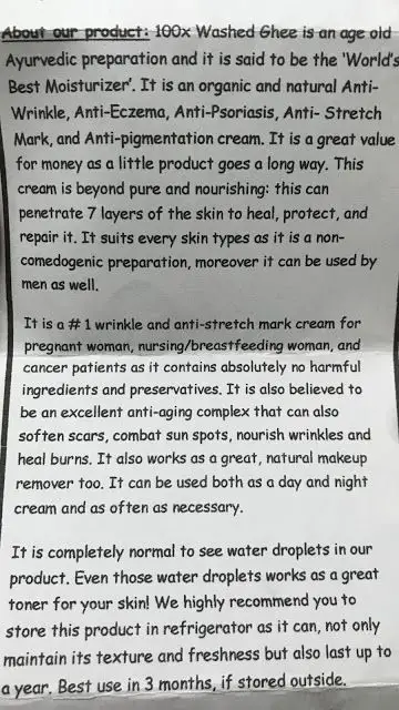 The Fab 100x Washed Ghee Moisturizer Review