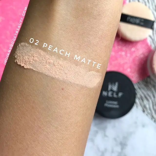 NELF USA Peach Matte Loose Powder swatch