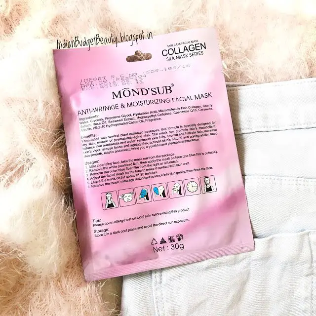 Mond'sub Anti-wrinkle, Moisturizing, Nourishing & Hydrating Facial Mask Review