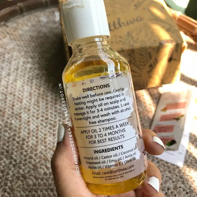 satthwa premium hair oil review