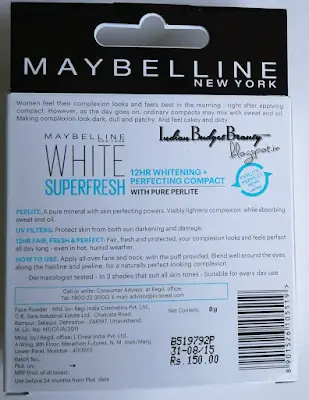Maybelline New York White Super Fresh Compact Review Pearl