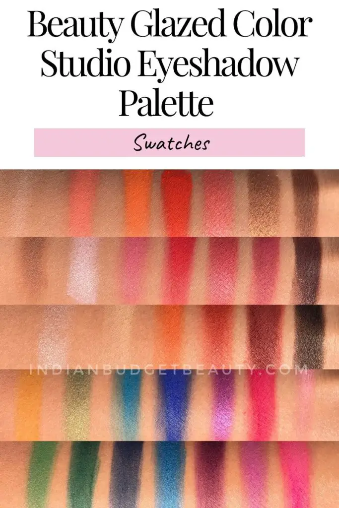 Beauty Glazed Color Studio Eyeshadow Palette swatches