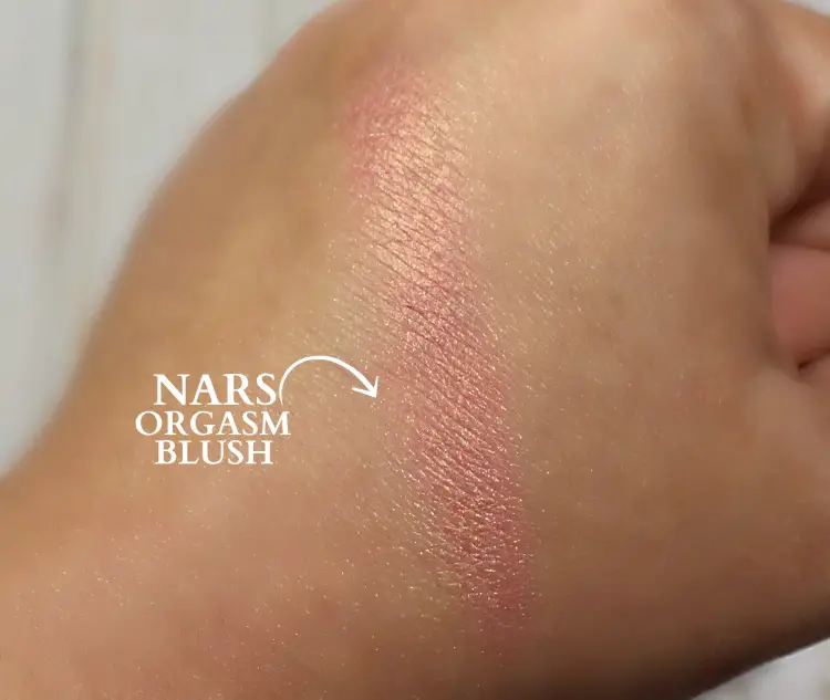 nars orgasm blush swatch
