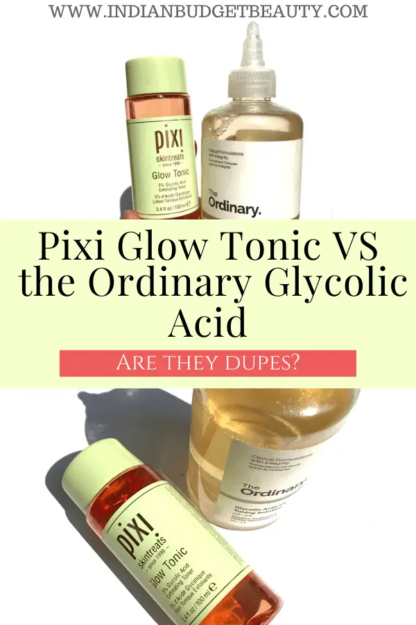 the Ordinary Glycolic Acid vs Pixi Glow Tonic 