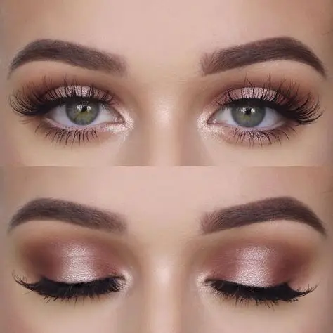 simple rose gold eye makeup