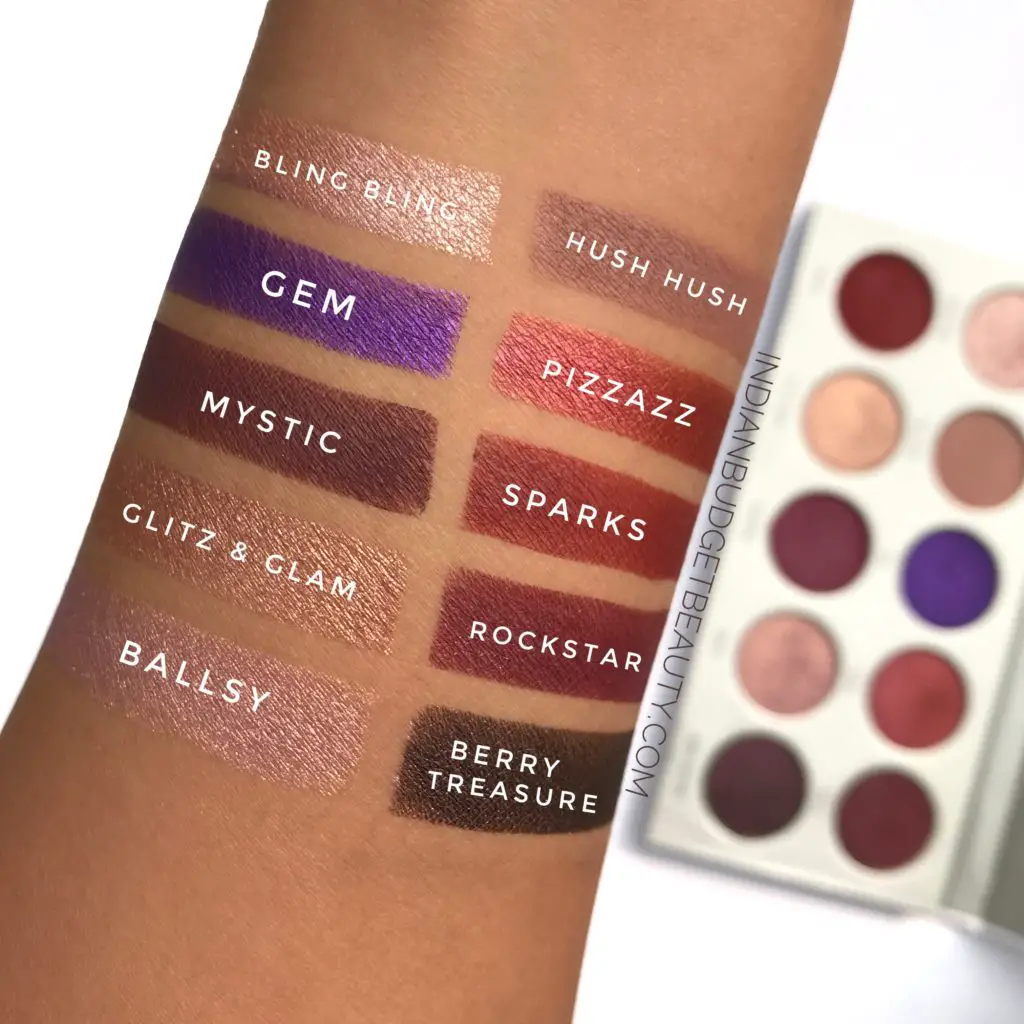 morphe x jaclyn hill bling boss eyeshadow palette swatches