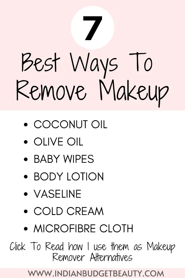 makeup remover alternatives
