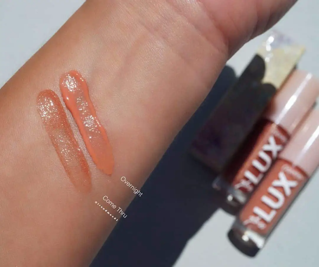 Colourpop LUX Gloss Come Thru & Overnight Swatches