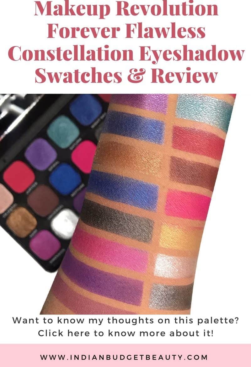 makeup revolution forever flawless constellation eyeshadow palette review