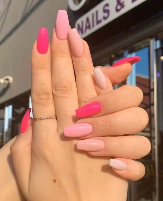 Pink Summer Pastel Nails