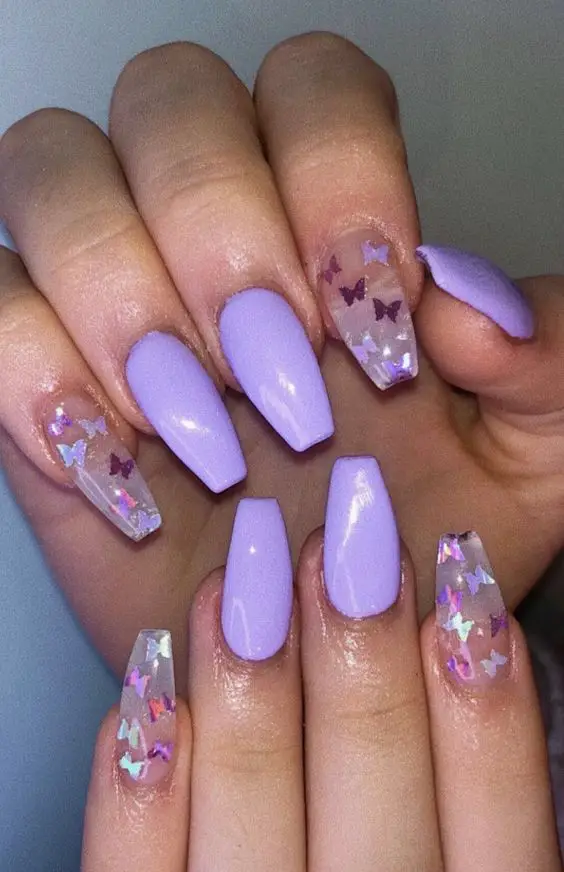 Purple aesthetic nails