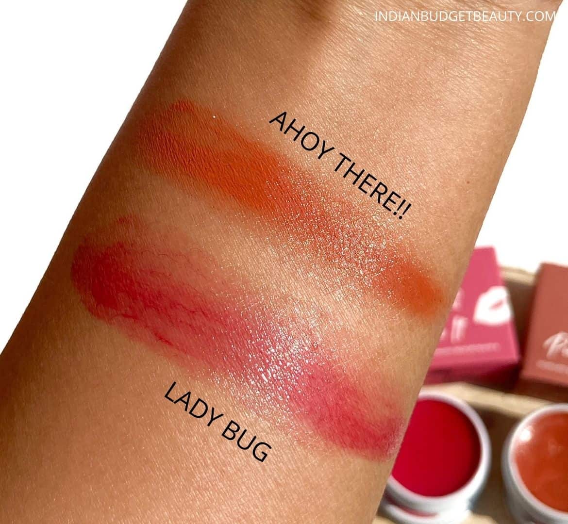 Earth Rhythm Tinted Lippie SPF 30 lady bug, ahoy there Swatches