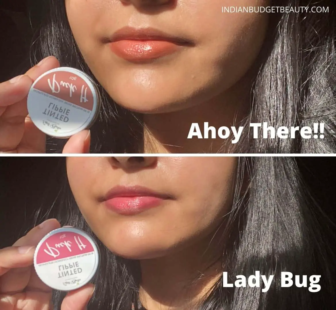 Earth Rhythm Tinted Lippie SPF 30 lady bug, ahoy there Swatches