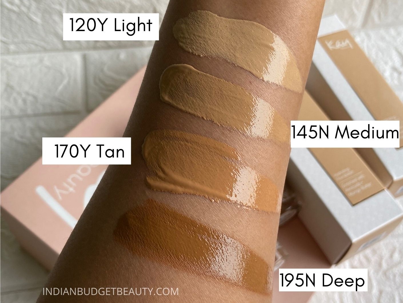 Kay Beauty Hydrating Foundation Swatches