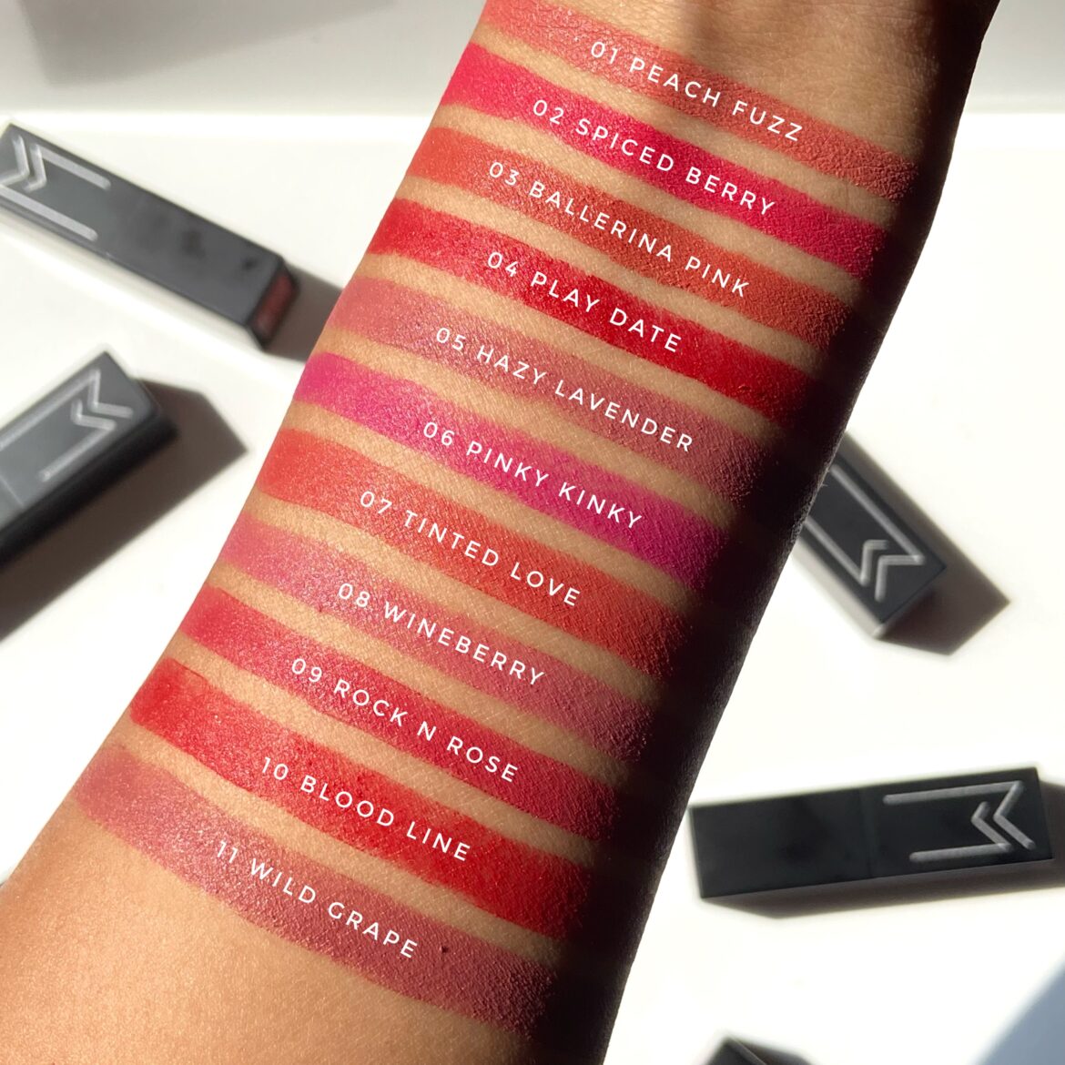 pac matte mischief lipstick swatches