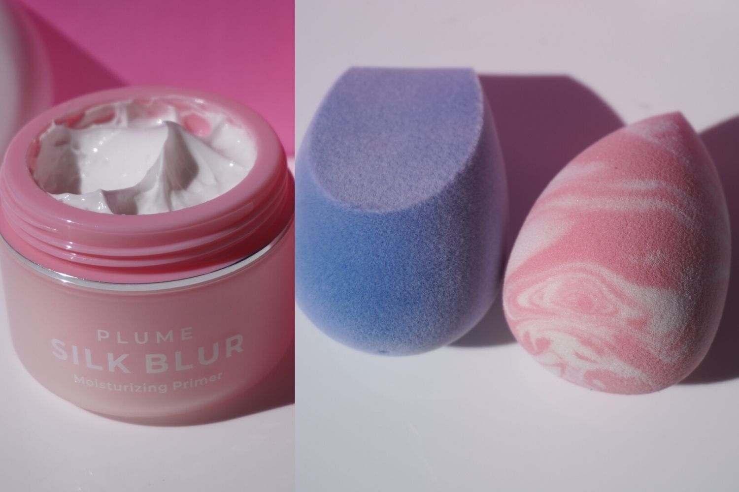 plume silk blur primer and sponges