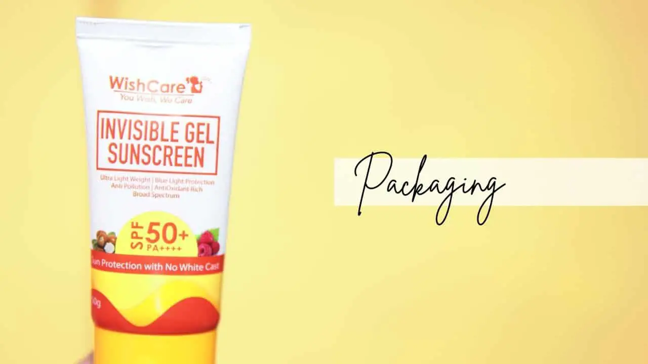 wishcare invisible gel sunscreen packaging